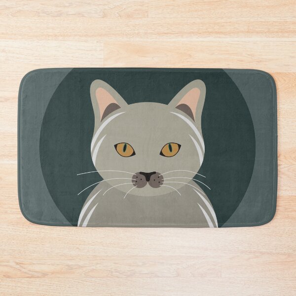 Item preview, Grey cat portrait designed and sold by EngineerGoC.