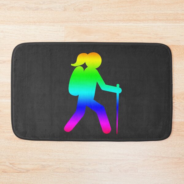 Item preview, Hiker Girl Rainbow Silhouette designed and sold by AdventurePrints.
