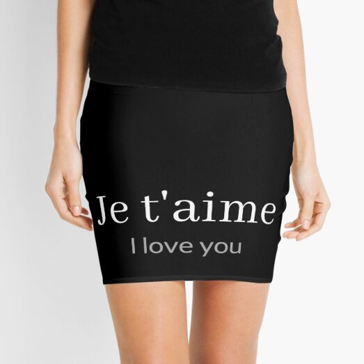 Je t'aime - I love you Mini Skirt
