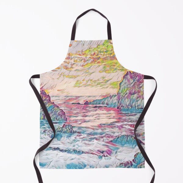 Item preview, Seascape Sunset Over Rocky Shoreline designed and sold by Galathi Designs.
