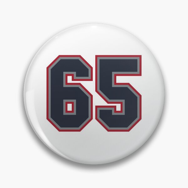 Item preview, 65 Navy Grey Red Sports Number Sixty-Five designed and sold by HelloFromAja.