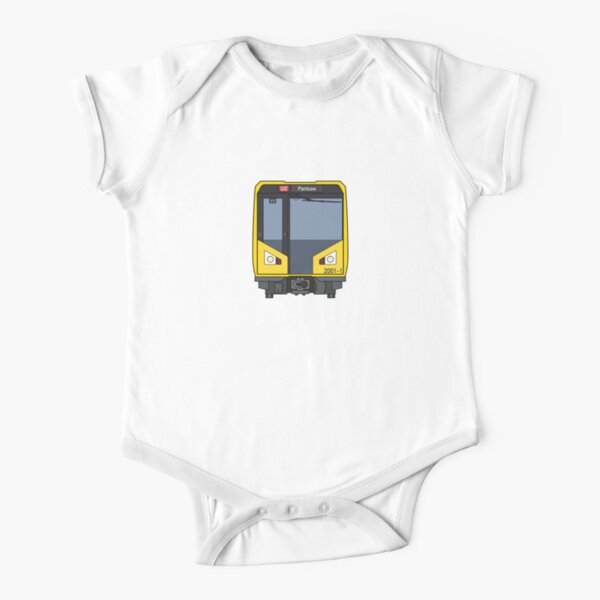 Berlin Metro Train Short Sleeve Baby One-Piece