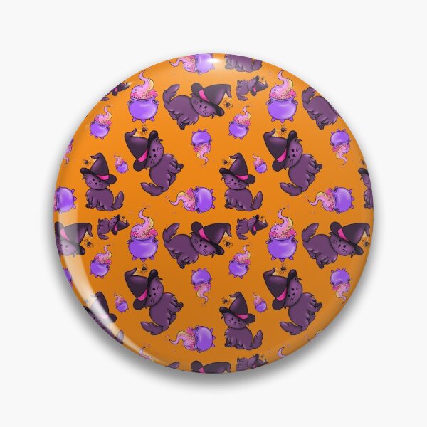 Artikelvorschau, Spooky Kitty - Muster - Orange entworfen und verkauft von Tiffany Bennett.