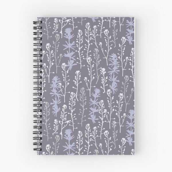 Item preview, Frosty night. Winter. Wild herbs seamless pattern on lilac gray. Stay wild. Wild life designed and sold by Yulia Chepurova.
