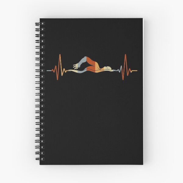 Aperçu de l'œuvre Battement de coeur de natation, cadeau pour les nageurs créée et vendue par GreenOptix.