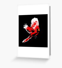 Painted Cardinal Design Greeting Card
