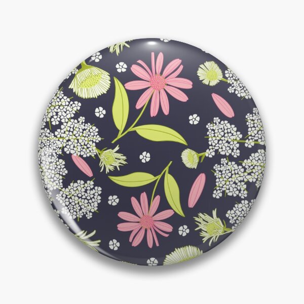 Item preview, Daisy, Queen Anne’s Lace, & Echinacea Wildflowers designed and sold by AmyVaidStudio.
