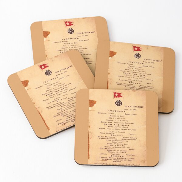 Item preview, Titanic lunch menu designed and sold by CtlAltDel.