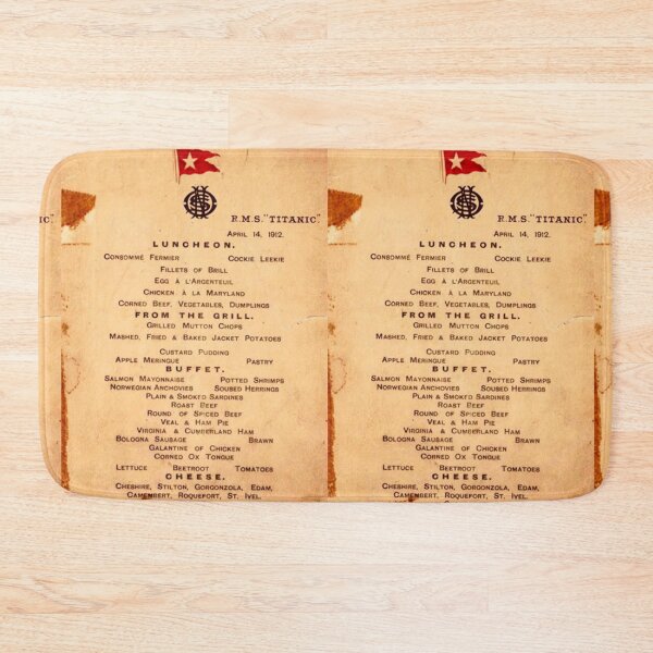 Item preview, Titanic lunch menu designed and sold by CtlAltDel.
