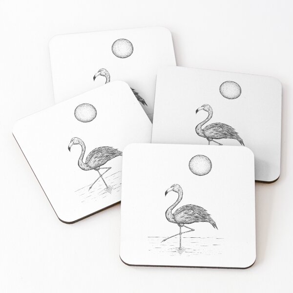 Artikelvorschau, Flamingo-Illustration, Dotwork-Design entworfen und verkauft von VasilisLam.