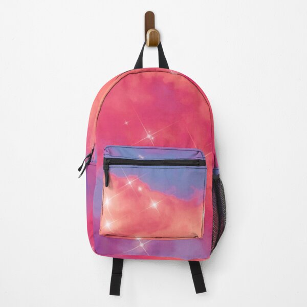Item preview, lofi glitter pink clouds and the moon designed and sold by WanderAesthetic.