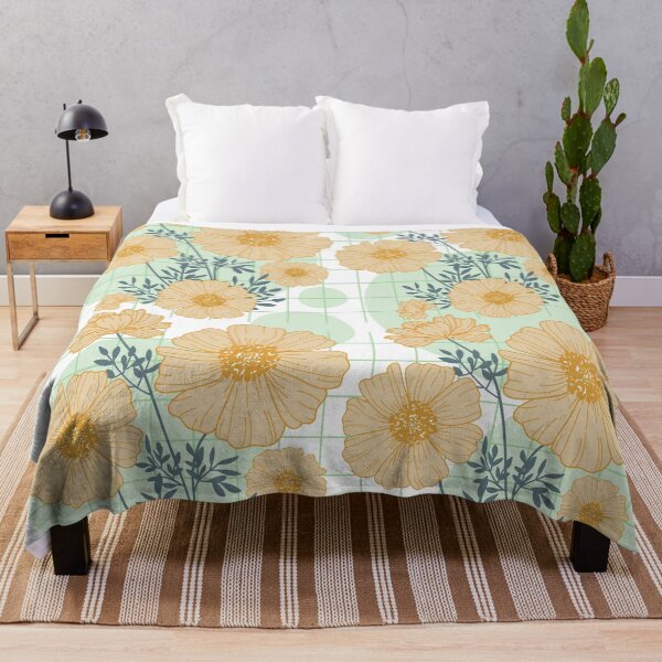 Item preview, cosmos flower pattern in orange designed and sold by yselle.