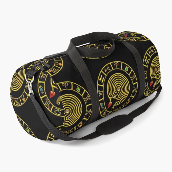Item preview, GOLD ASTRAL LABYRINTH WITH ZODIAC SIGNS ASTROLOGY CHART designed and sold by BulganLumini.