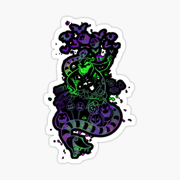Pesadilla antes de Creeps Crawls de Oogie Boogie Pegatina