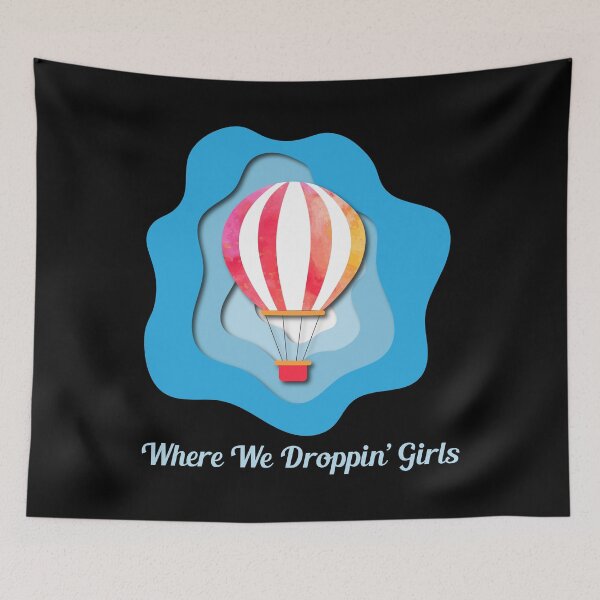 Item preview, sky blue Where we droppin girls papercut texture  designed and sold by anins-azuree.