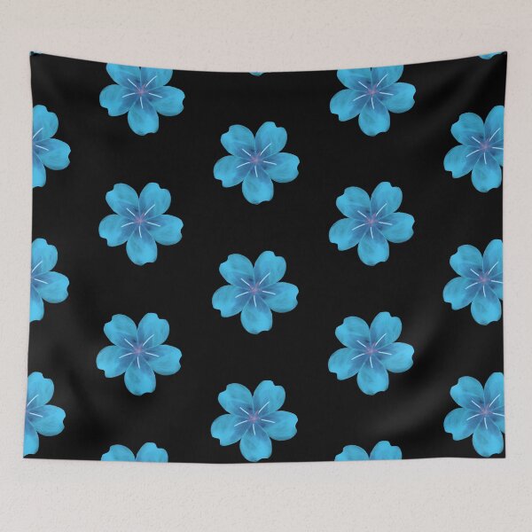 Item preview, Blue Floral Pattern Water Color Mask designed and sold by Uaryan.