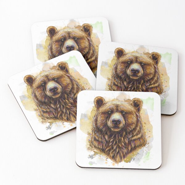 Item preview, Watercolor Grizzly Bear designed and sold by SoccaTamam.