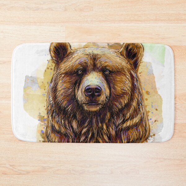 Item preview, Watercolor Grizzly Bear designed and sold by SoccaTamam.