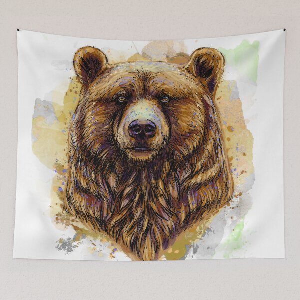 Item preview, Watercolor Grizzly Bear designed and sold by SoccaTamam.