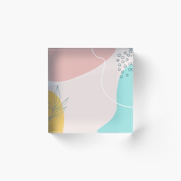 Item preview, Botanical Abstract Pattern with Cyan and Pink designed and sold by Sizzlinks.
