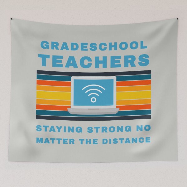 Item preview, Grade School Teachers Staying Strong No Matter the Distance designed and sold by WordsmithNerd.
