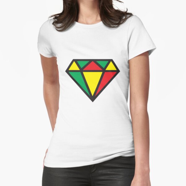 Irie Rasta Diamond Tailliertes T-Shirt
