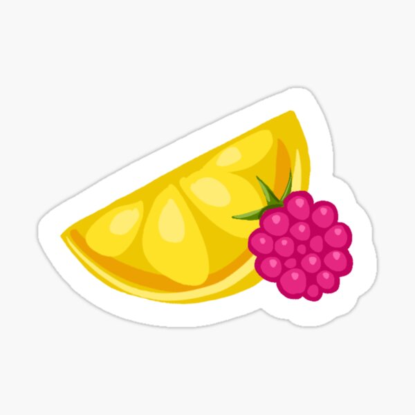 Raspberry and Lemon Art! Sticker