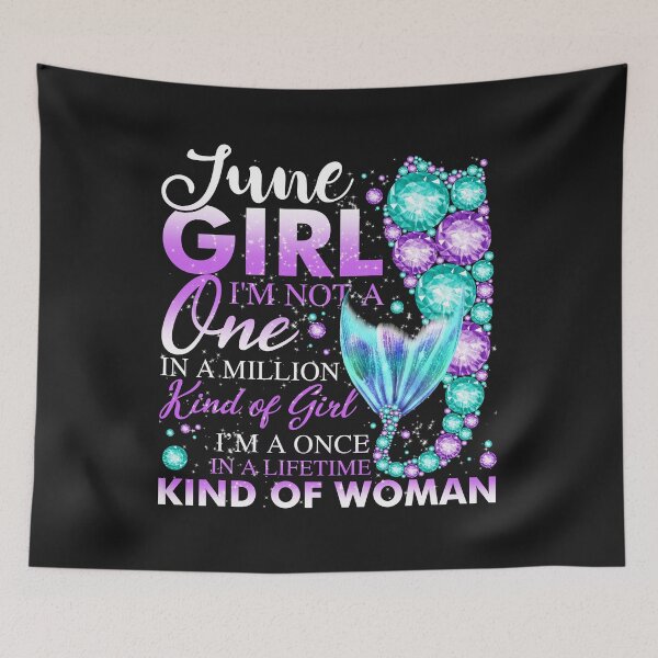 Item preview, June Girl T Shirt Mermaid Birthday Girl Gifts designed and sold by UriahKoch.