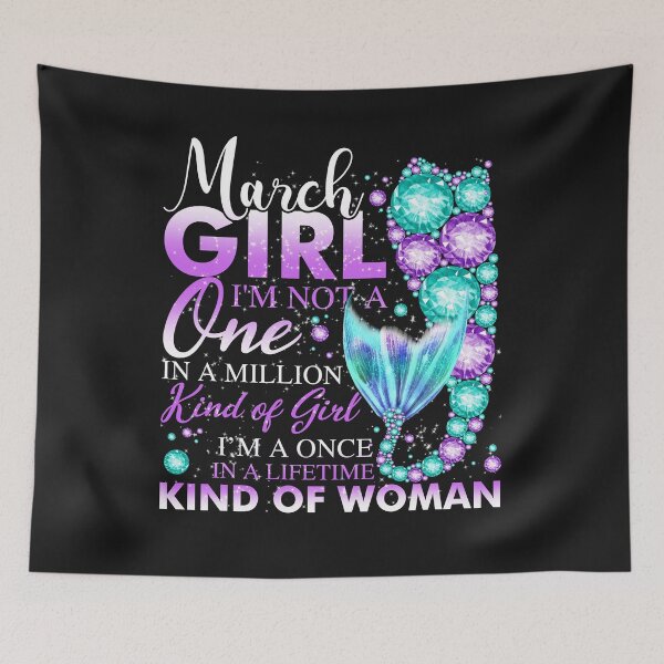 Item preview, March Girl T Shirt Mermaid Birthday Girl Gifts designed and sold by UriahKoch.