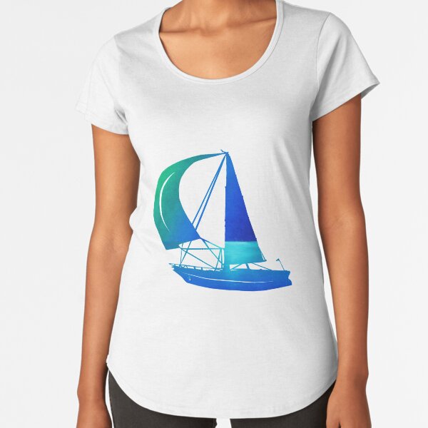 Ocean and Waterdrops / Ölbild Premium Rundhals-Shirt