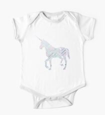 Pastel Fantasy Unicorn Baby Body Kurzarm