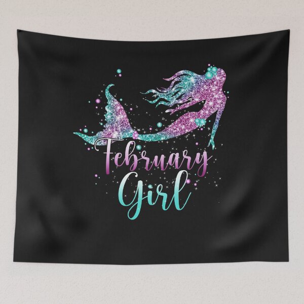 Item preview, Camiseta de niña de febrero Regalos de niña de cumpleaños de sirena designed and sold by UriahKoch.