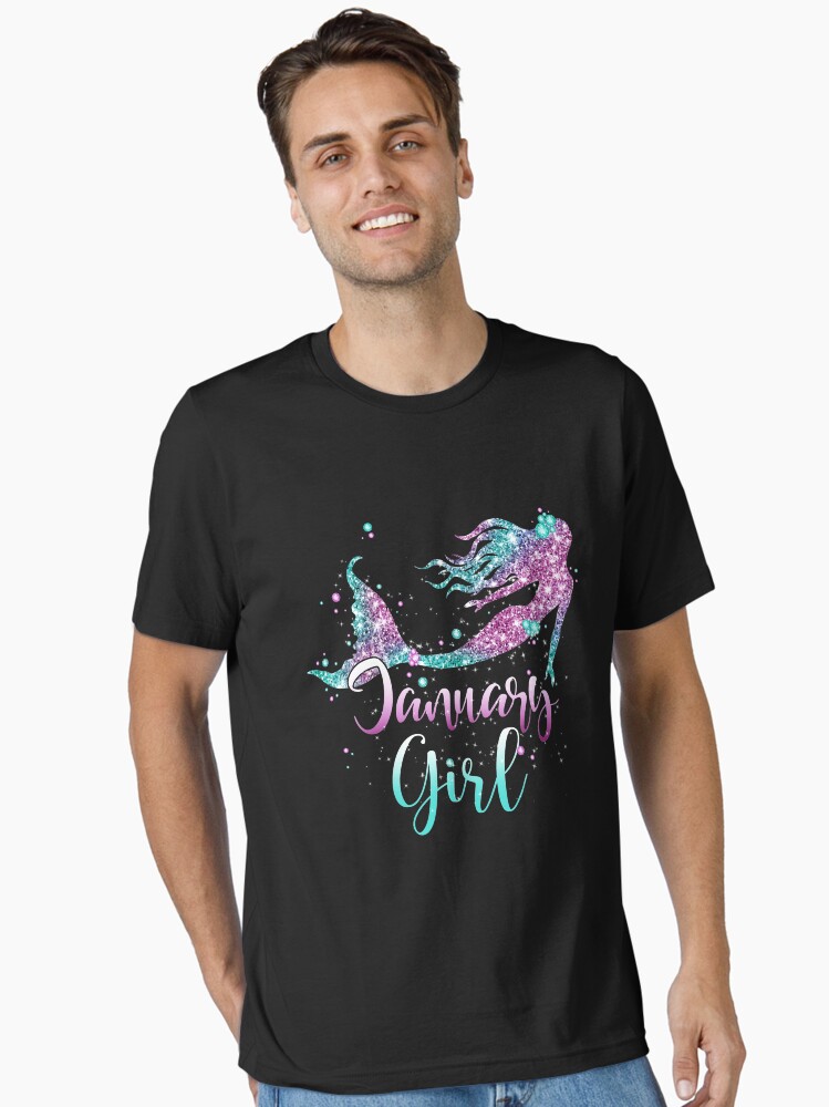 January Girl T Shirt Mermaid Birthday Girl Gifts