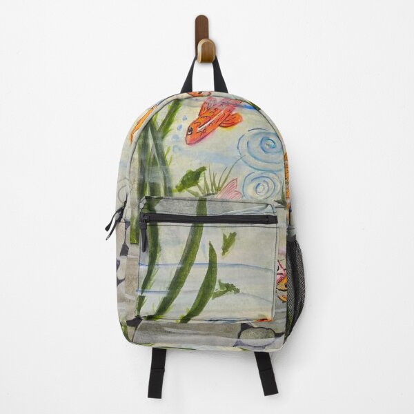 Item preview, Fish in the pond- underwater illustration watercolor painting designed and sold by Sonia dutta_art.