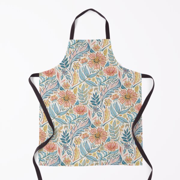 Item preview, Soft Peach and Blue Art Nouveau Floral designed and sold by micklyn.