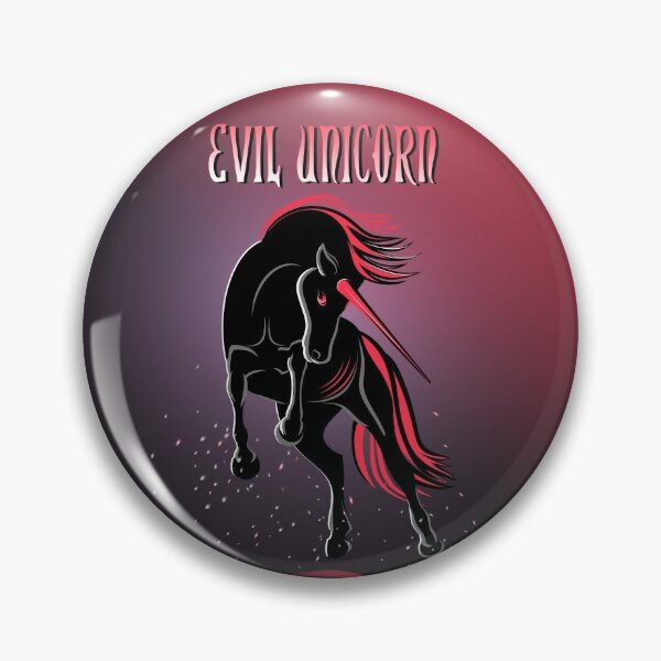 Evil Unicorn Roblox Pins And Buttons Redbubble - evil logo roblox