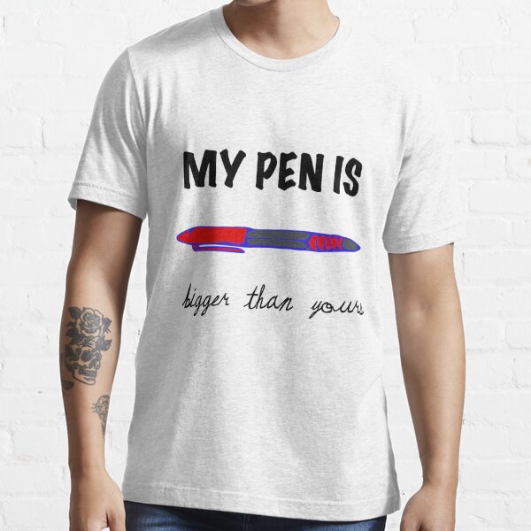 Pen ambiguous funny saying My Pen is bigger than yours Mask by tarek25