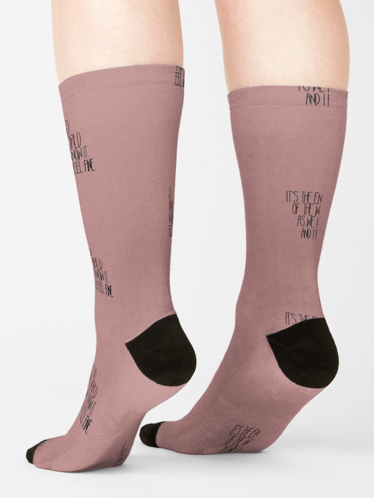 Alternate view of End Of The World As We Know It - R.E.M. Design Socks
