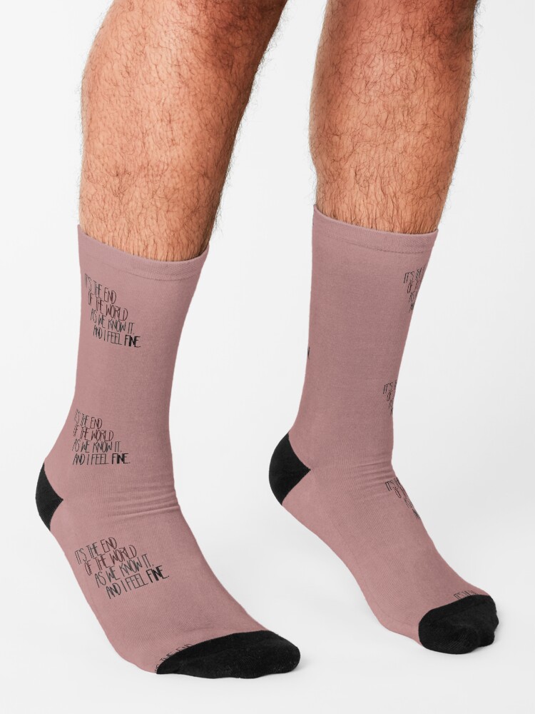 Alternate view of End Of The World As We Know It - R.E.M. Design Socks