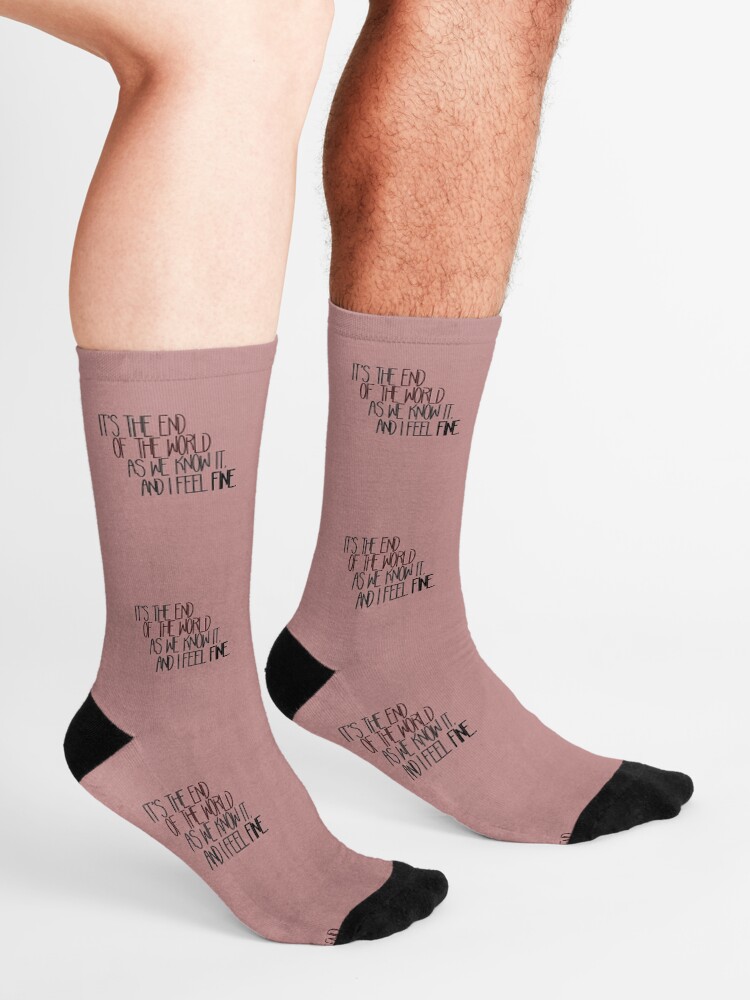 Alternate view of End Of The World As We Know It - R.E.M. Design Socks