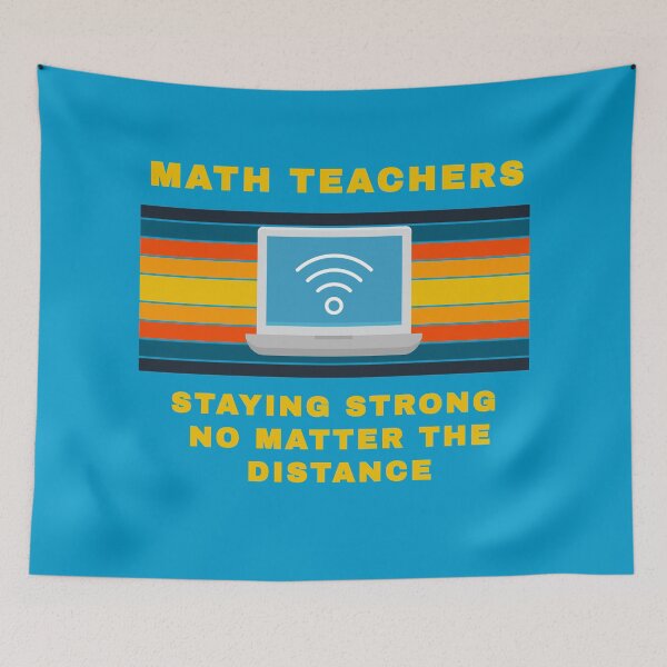 Item preview, Math Teachers Staying Strong No Matter the Distance designed and sold by WordsmithNerd.