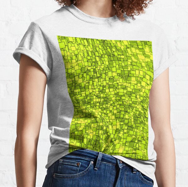 Artificial Green Artistic Cross Classic T-Shirt