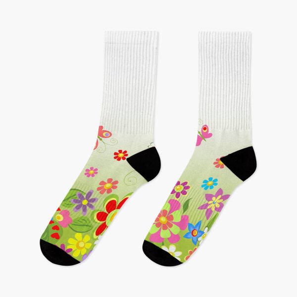 Item preview, springtime Abstract multi Colored Beautiful floral and butterflies  designed and sold by mashmosh.