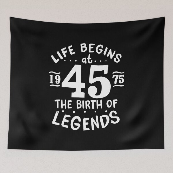 Item preview, 45th Birthday Life Begins At 45, Legends Born 1975 designed and sold by haselshirt.