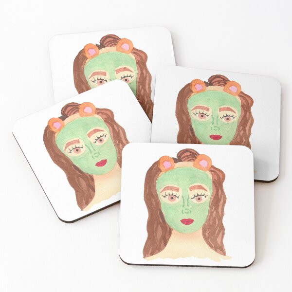 Item preview, Girl with face mask, white designed and sold by Sonderblume.