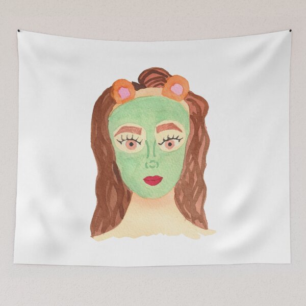Item preview, Girl with face mask, white designed and sold by Sonderblume.