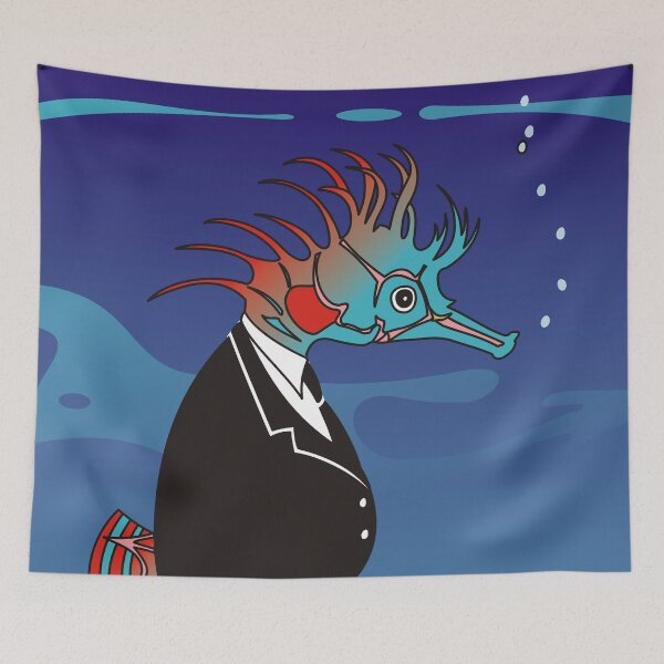 Item preview, Seahorse who imagined it needs to wear a tailcoat designed and sold by Slobodan Milutinovic.