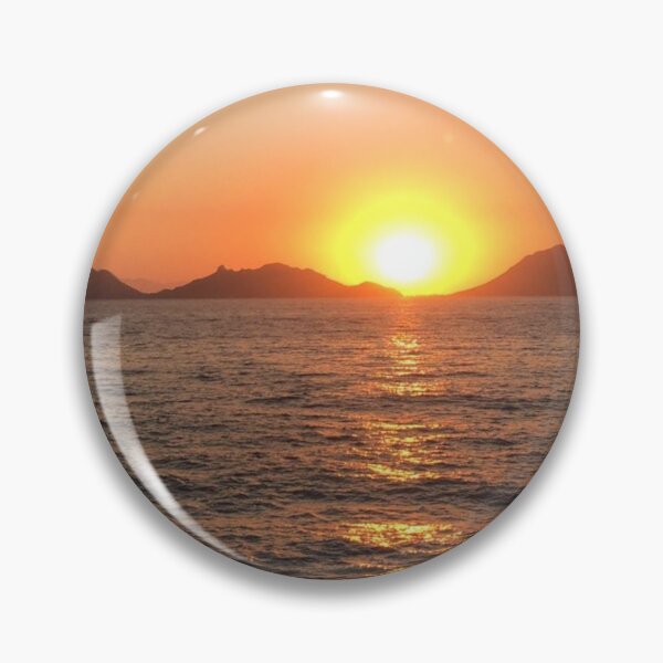 Item preview, Sunset over the sea blue and orange sky beach  designed and sold by Vivasshop.