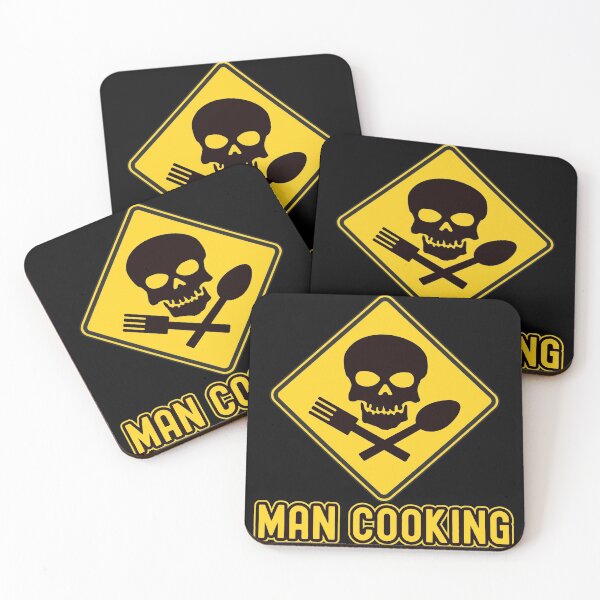 Item preview, Man cooking warning danger designed and sold by Statim.