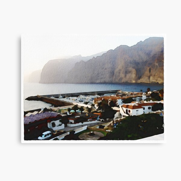 Item preview, Los Gigantes Tenerife Watercolour effect designed and sold by Gerald Waters.